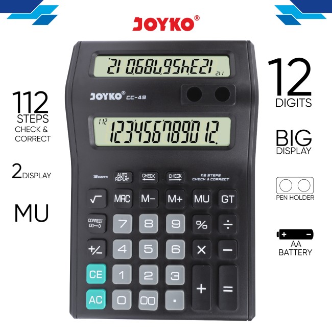 joyko Calculator Kalkulator Desk Calculator Kalkulator Meja Kalkulator CC-49