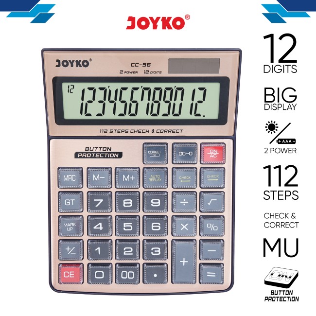 joyko Calculator Kalkulator Desk Calculator Kalkulator Meja Kalkulator CC-56