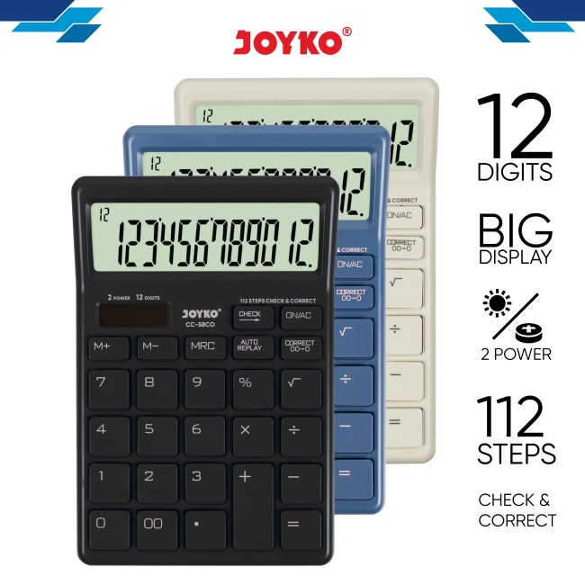 joyko Calculator Kalkulator Desk Calculator Kalkulator Meja Kalkulator CC-58CO