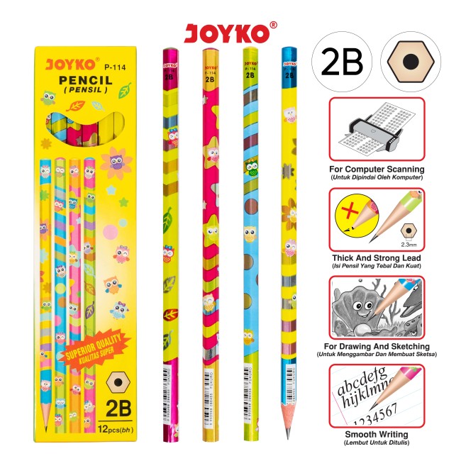 joyko Pencil Pencil Wooden Pencil Pensil Kayu Pencil P-114