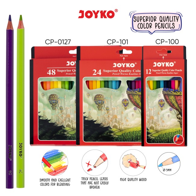 joyko Pencil Pencil Color Pencil Pensil Warna Color Pencil CP-100