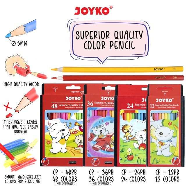 joyko Pencil Pencil Color Pencil Pensil Warna Color Pencil CP-12PB