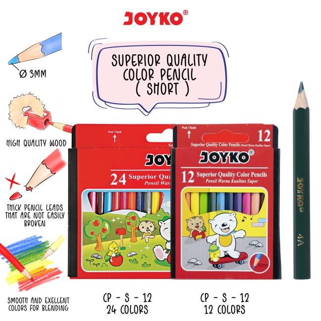 joyko Pencil Pencil Color Pencil Pensil Warna Color Pencil CP-S12