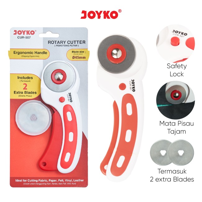 joyko Cutter Pemotong Handy Cutter Pemotong Genggam Pemotong Putar CUR-507