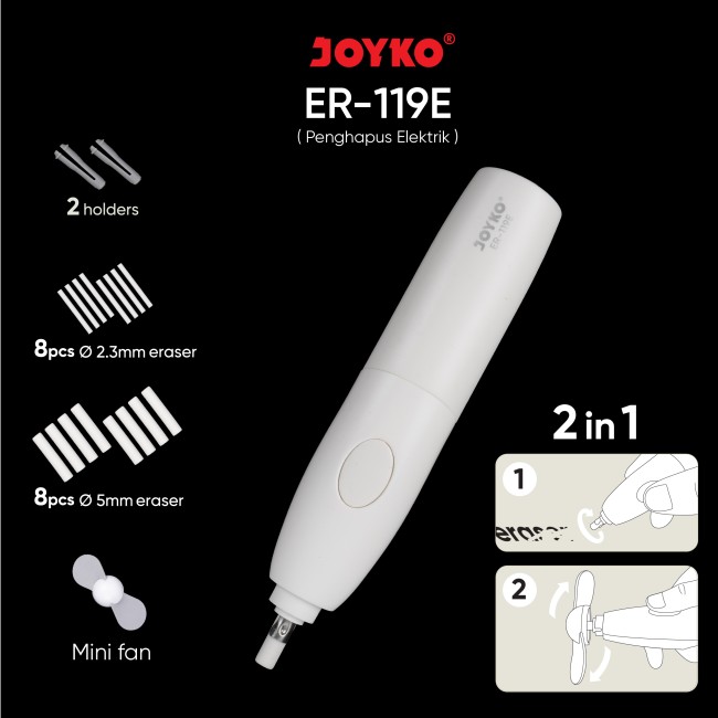 joyko Eraser Penghapus Electric Eraser Panghapus Elektrik Penghapus Elektrik ER-119E