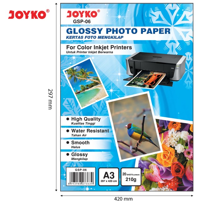 joyko Paper Kertas Glossy Photo Paper GSP-06 (A3)