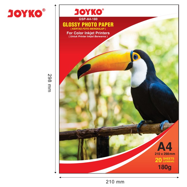 joyko Paper Kertas Glossy Photo Paper GSP-A4-180