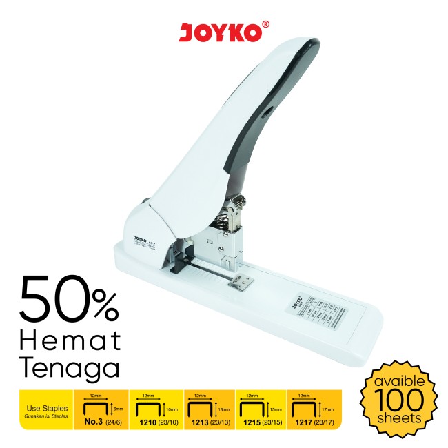 joyko Stapler Stepler Heavy Duty Stepler Stepler Kemampuan Tinggi Heavy Duty Stapler HS-7