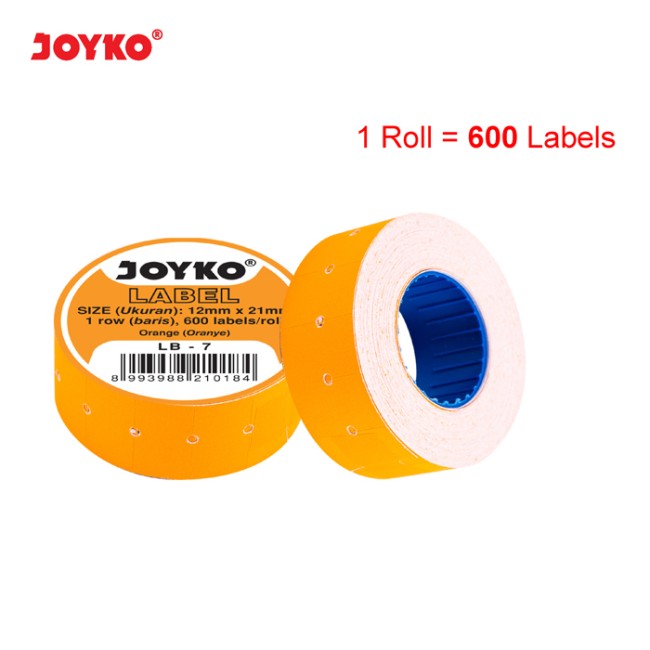 joyko Label Label Label LB-7 (1 baris, fluorescent orange)