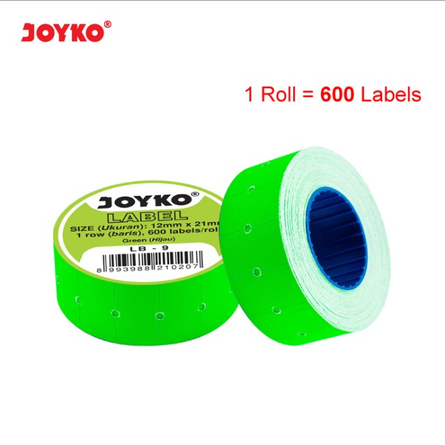 joyko Label Label Label LB-9 (1 baris, fluorescent green)