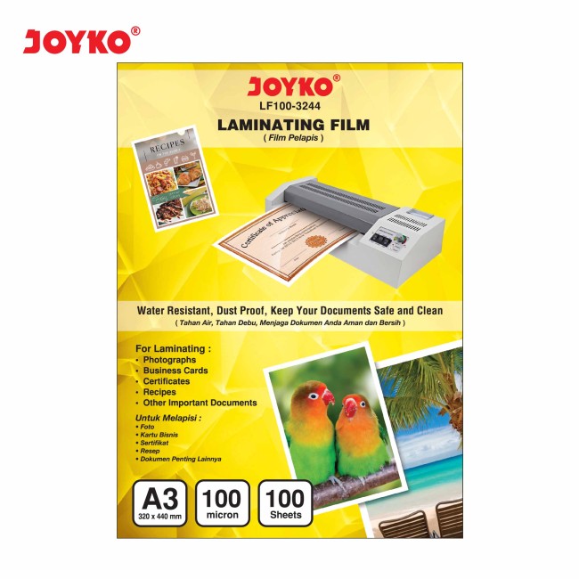 joyko Laminating Film Plastik Laminating Laminating Film LF100-3244 (A3)