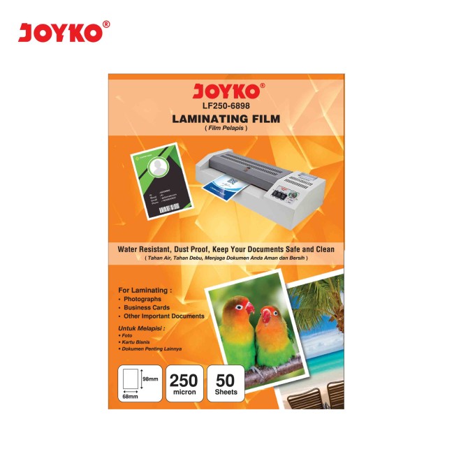 joyko Laminating Film Plastik Laminating Laminating Film LF250-6898 (KTP)