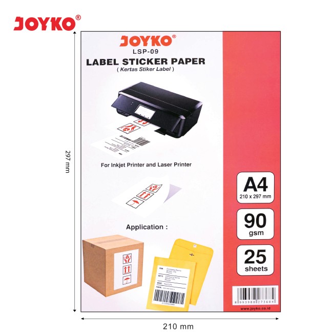 joyko Paper Kertas Kertas Label stiker LSP-09 (A4)