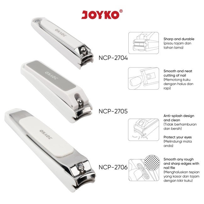 joyko Nail Clipper Gunting Kuku Gunting Kuku NCP-2705~2707