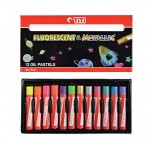 Oil-Pastel PL-12FM (12 Colors) Fluorescent & Metallic