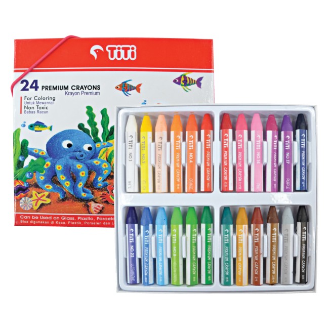 joyko Crayon Crayon Premium Crayon PRC-24CD (24 Colors)