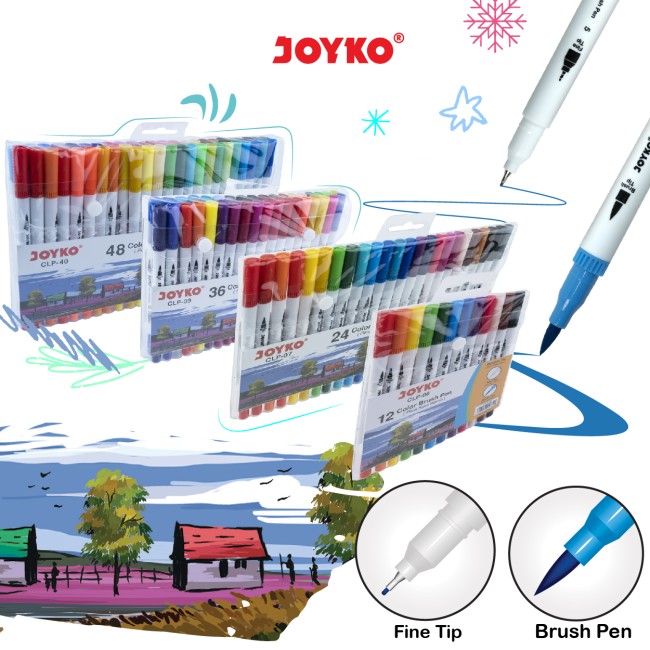 joyko Pen Pena Color Brush Pen Color Brush Pen Color Brush Pen CLP-06~40