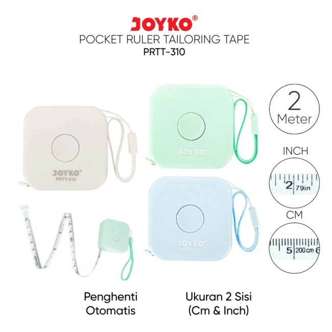 joyko Ruler Penggaris Pocket Ruler PRTT-310 (Tailoring Tape)